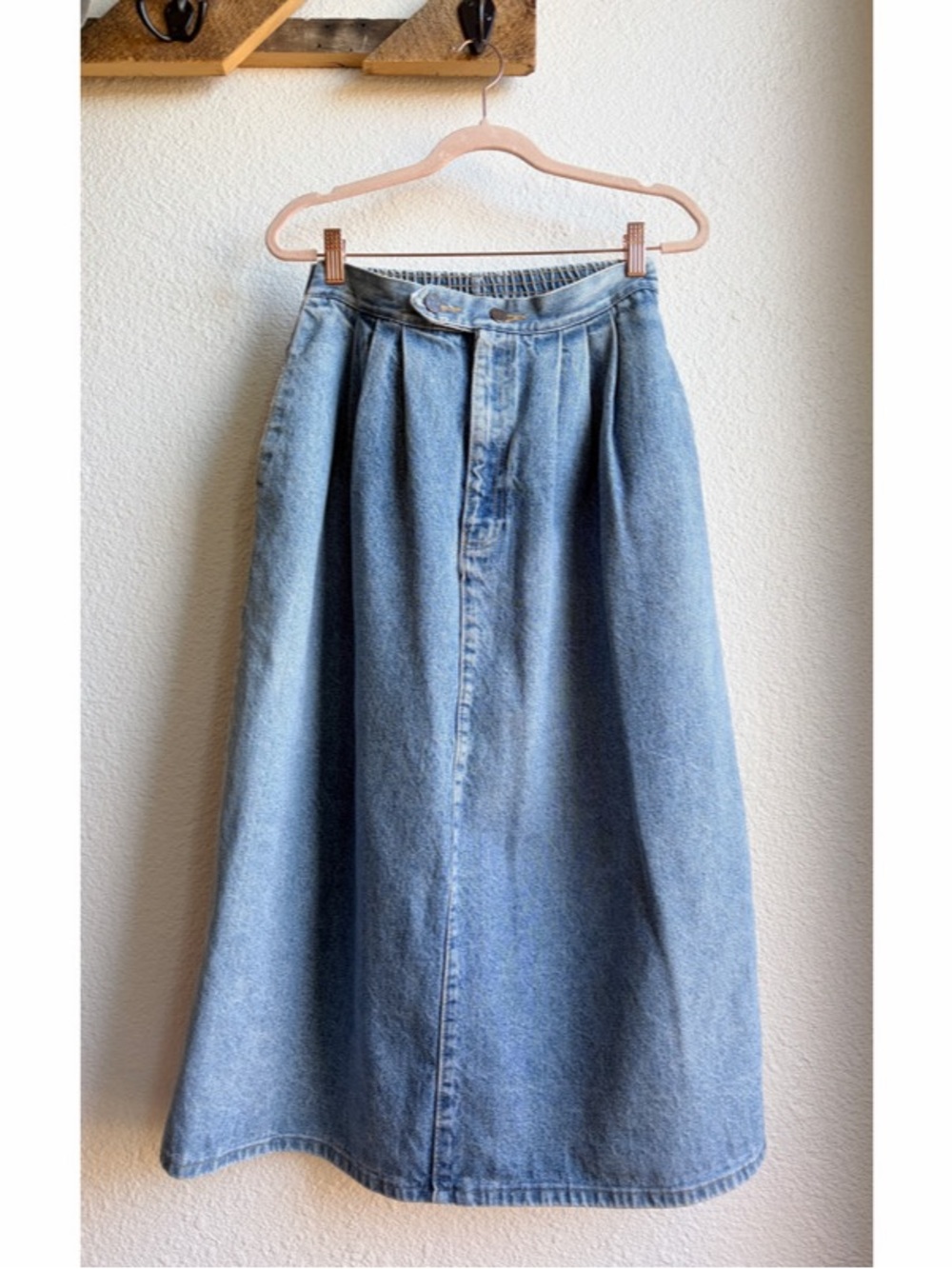 Vintage Denim Prairie Western Midi Skirt XS SM